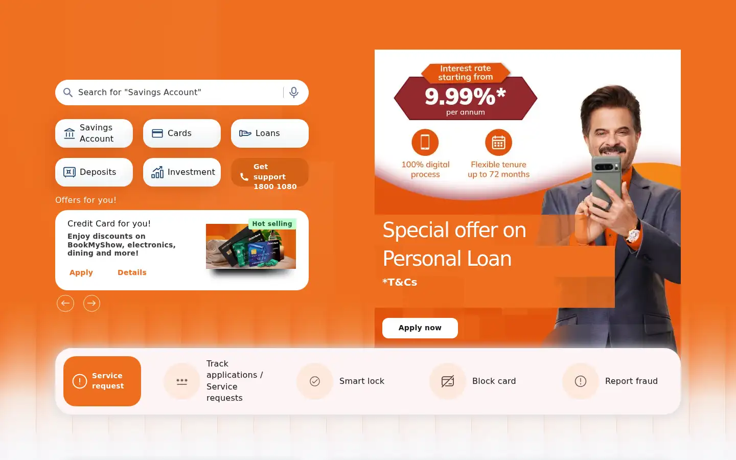 Screenshot of icicibank.com