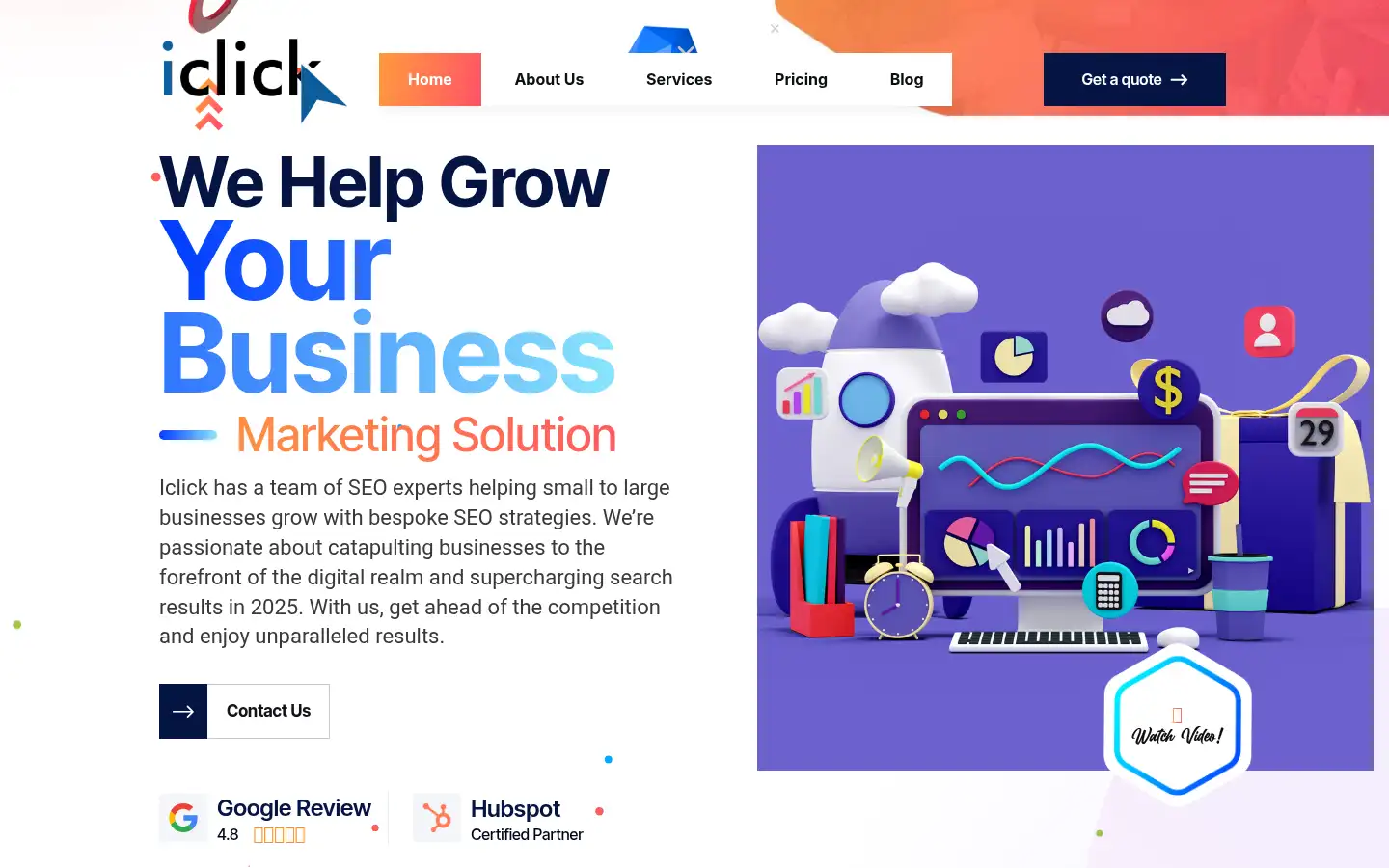 Screenshot of iclickmarketing.com