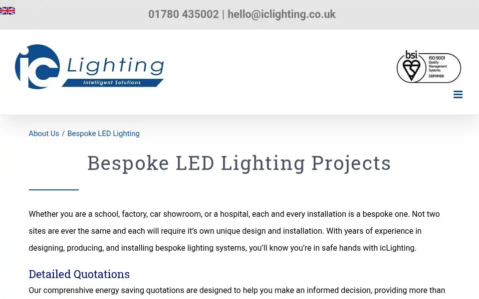 Screenshot of iclighting.co.uk