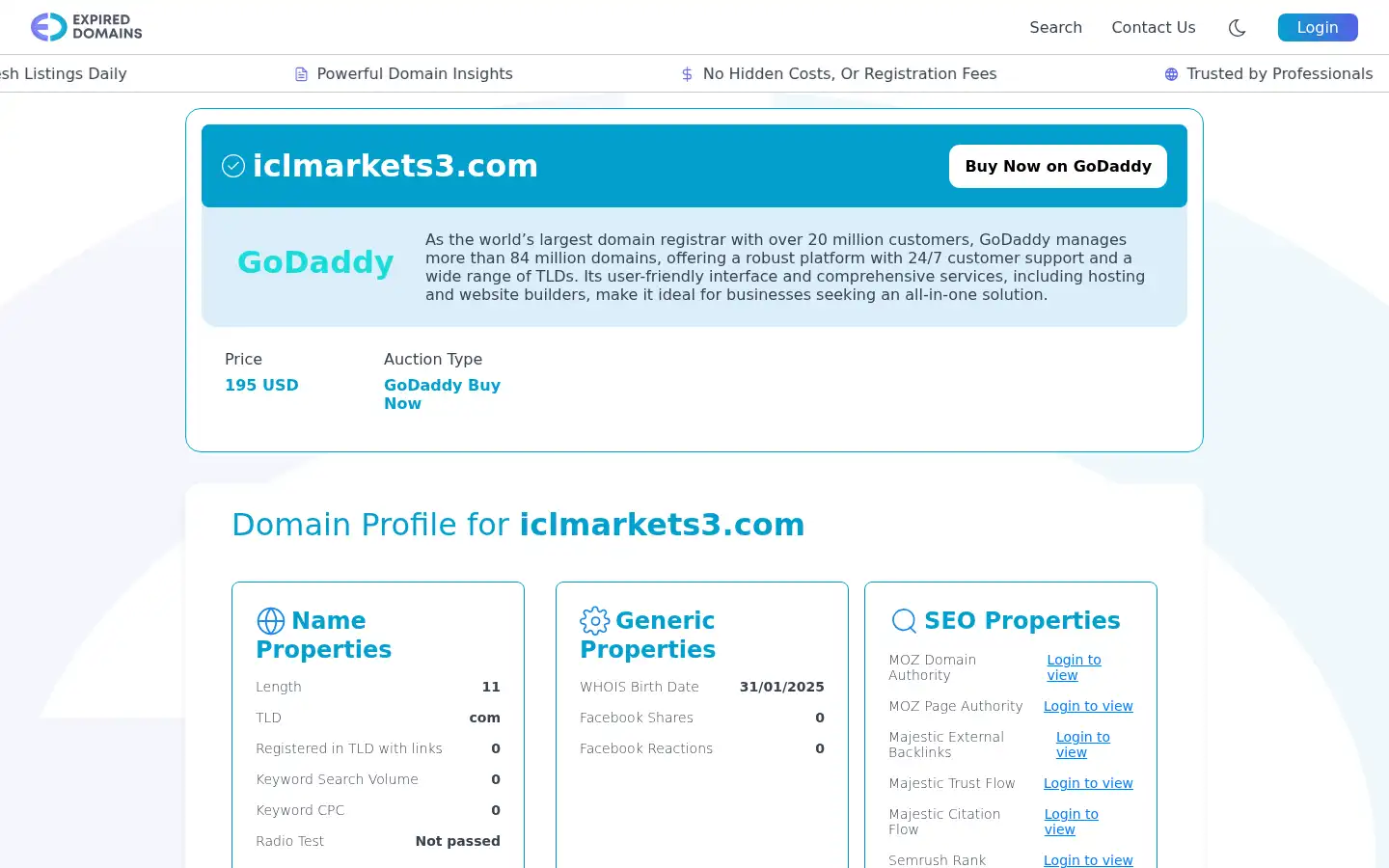 Screenshot of iclmarkets3.com