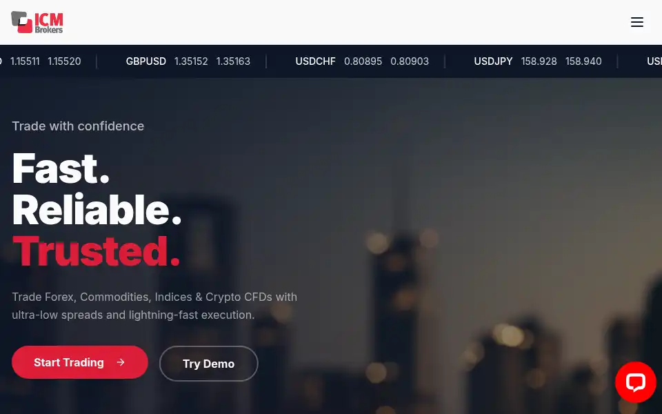 Screenshot of icmbrokers.com