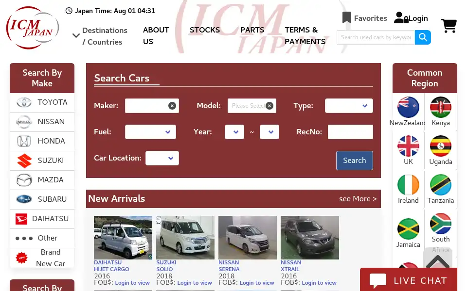 Screenshot of icmjapan.net