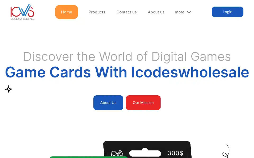 Screenshot of icodeswholesale.com