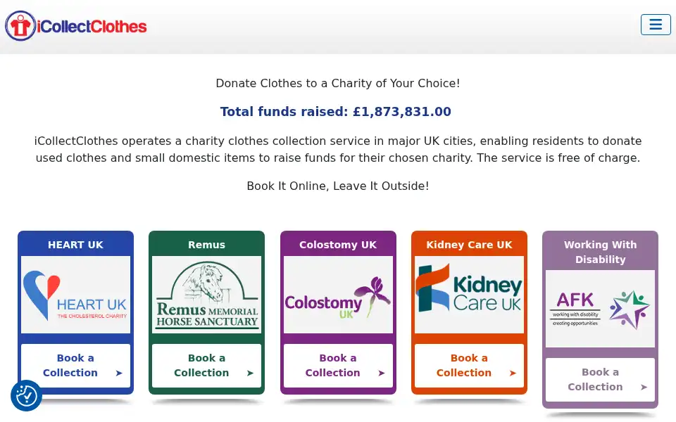 Screenshot of icollectclothes.co.uk