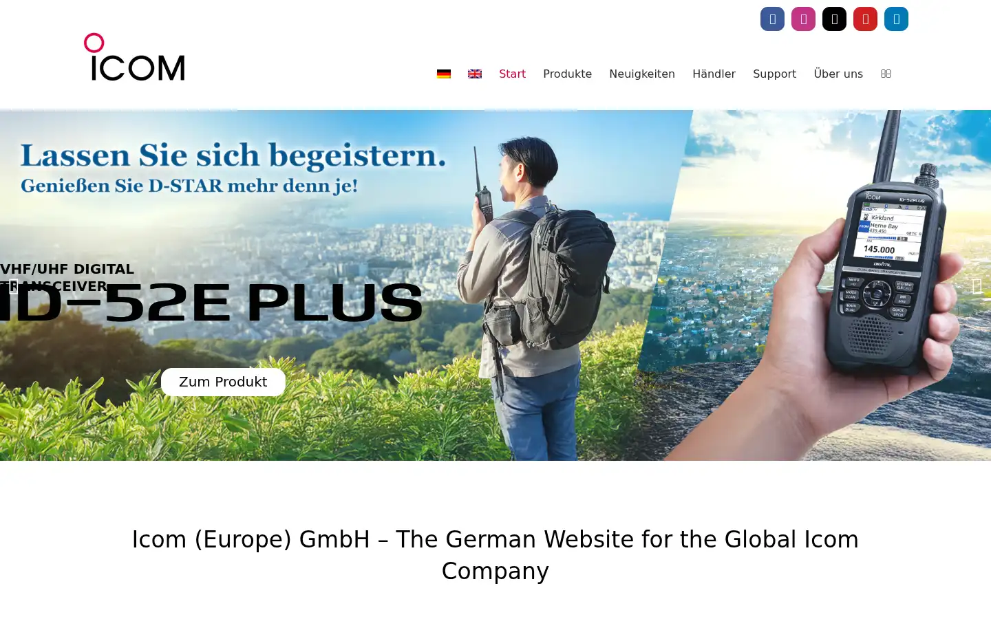 Screenshot of icomeurope.com