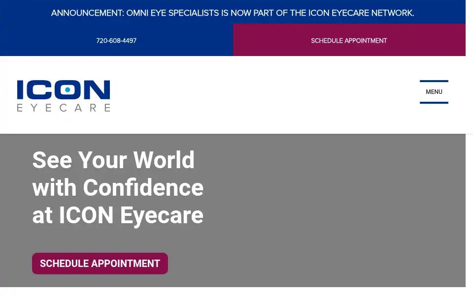 Screenshot of iconeyecare.com