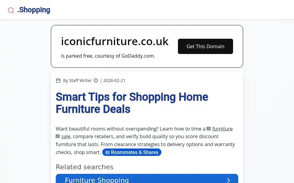 Screenshot of iconicfurniture.co.uk