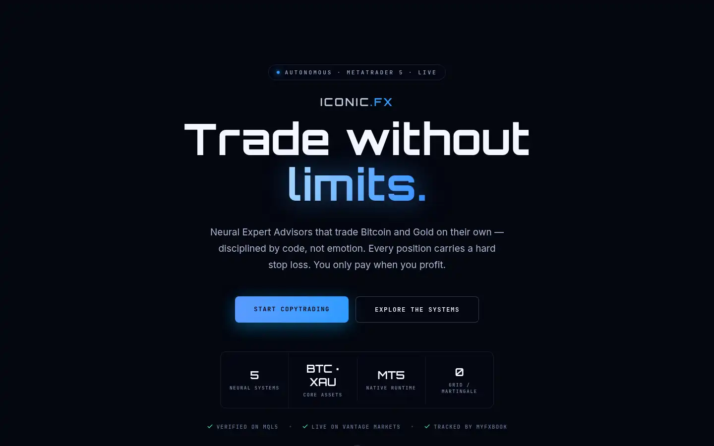 Screenshot of iconicfx.tech