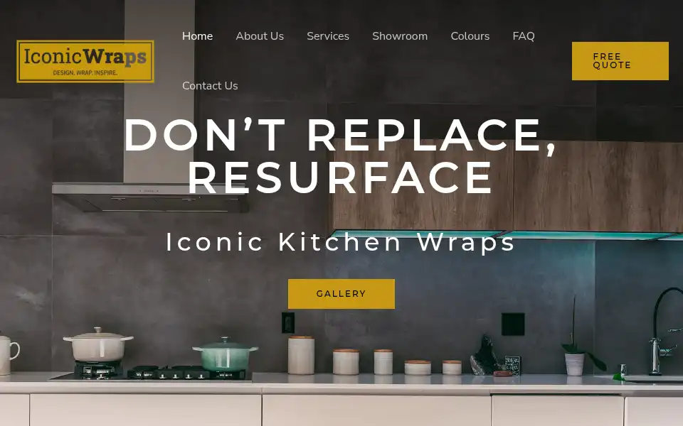 Screenshot of iconickitchenwraps.ie
