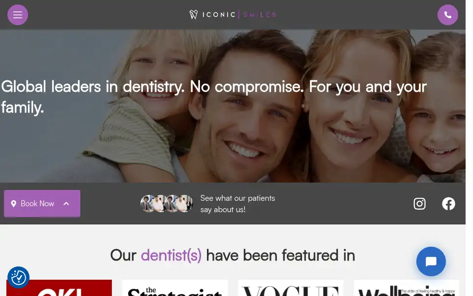 Screenshot of iconicsmiles.co.uk
