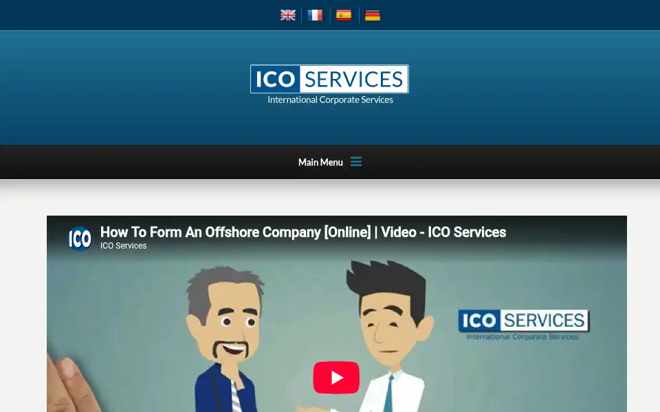 Screenshot of icoservices.com
