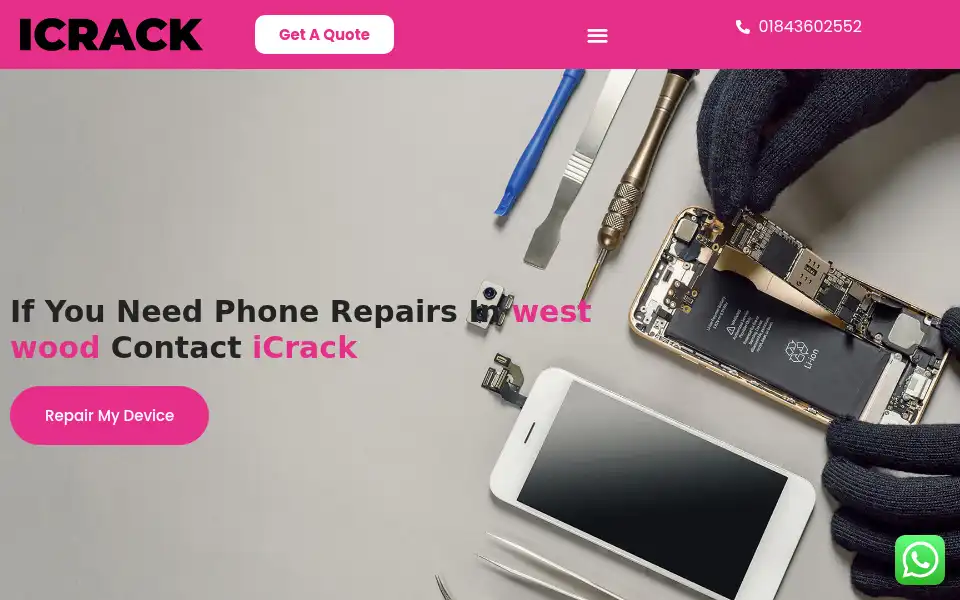 Screenshot of icrackwestwood.co.uk