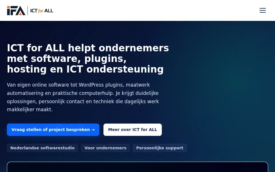 Screenshot of ictforall.nl
