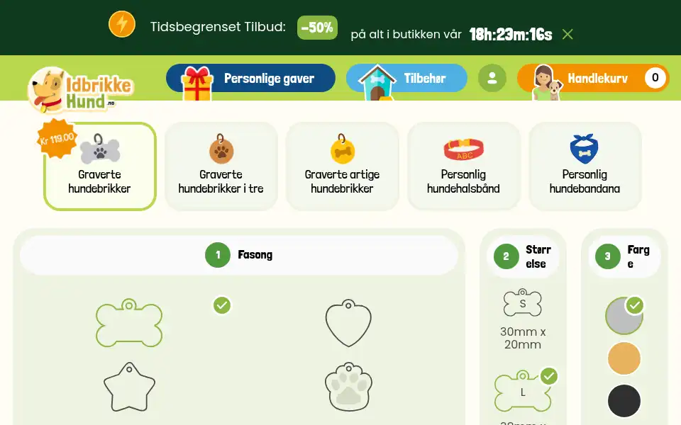 Screenshot of idbrikkehund.no