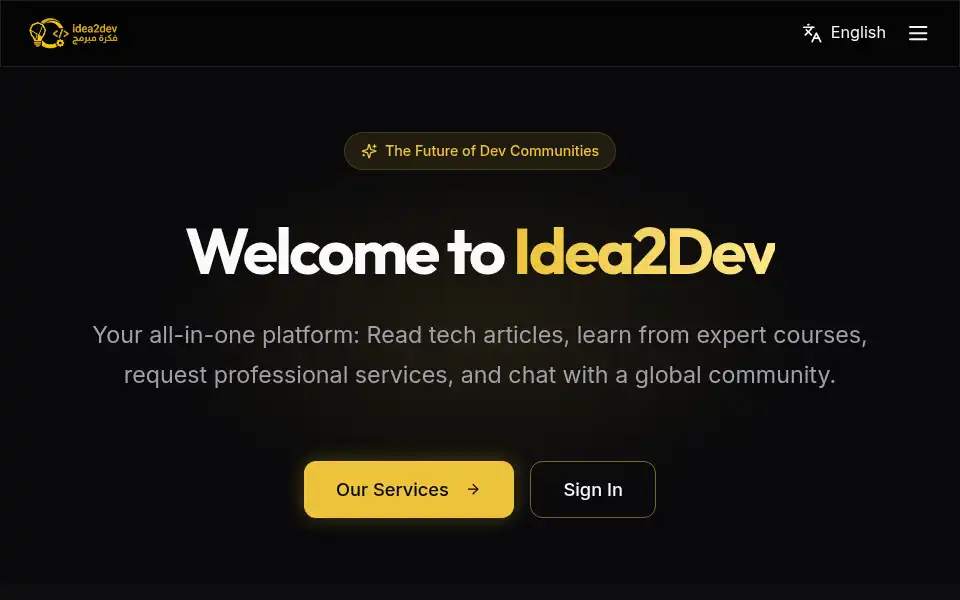 Screenshot of idea2dev.com