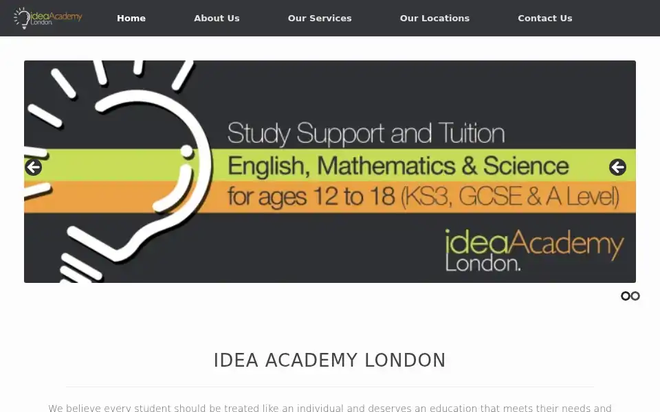 Screenshot of ideaacademylondon.co.uk