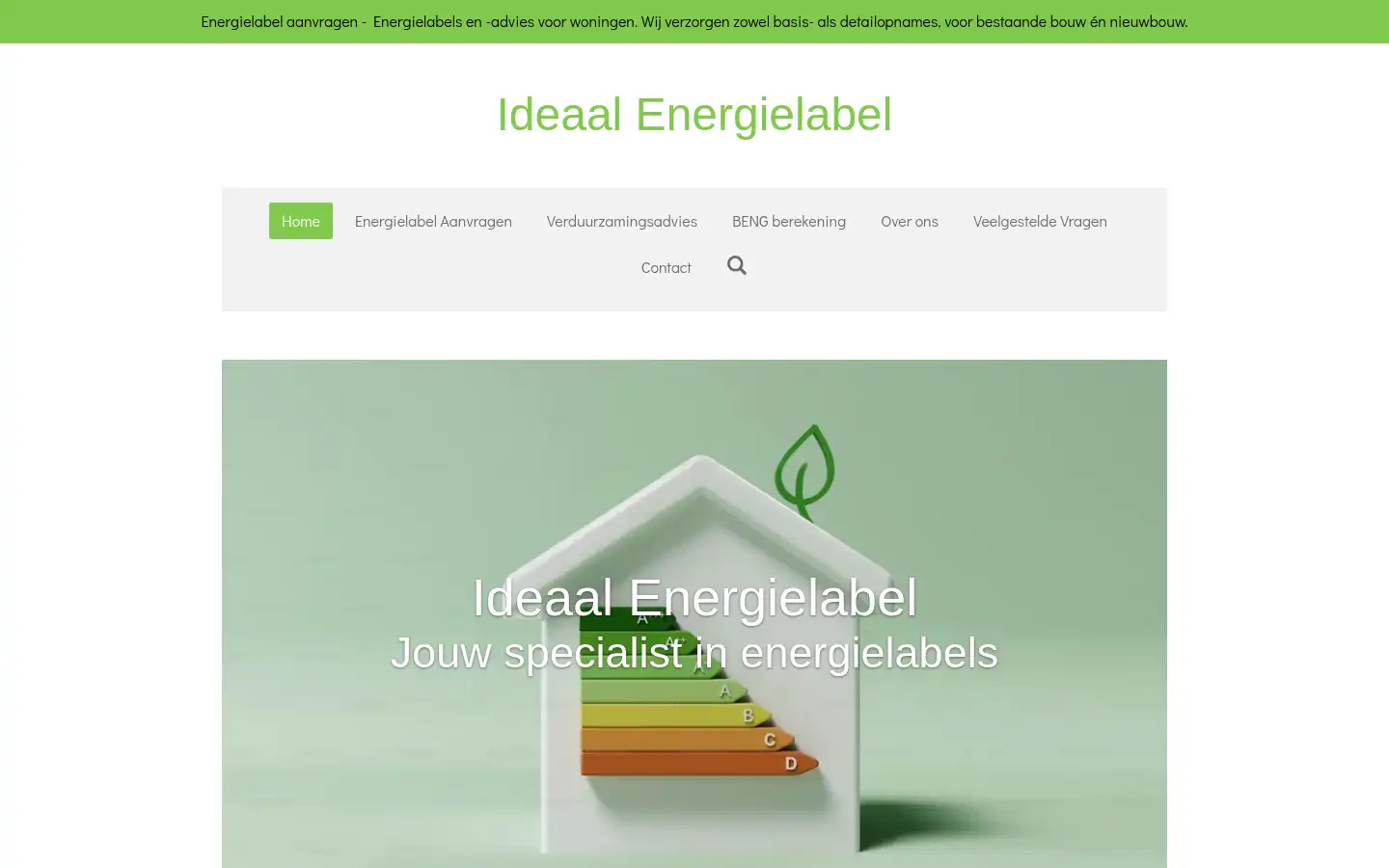 Screenshot of ideaalenergielabel.nl