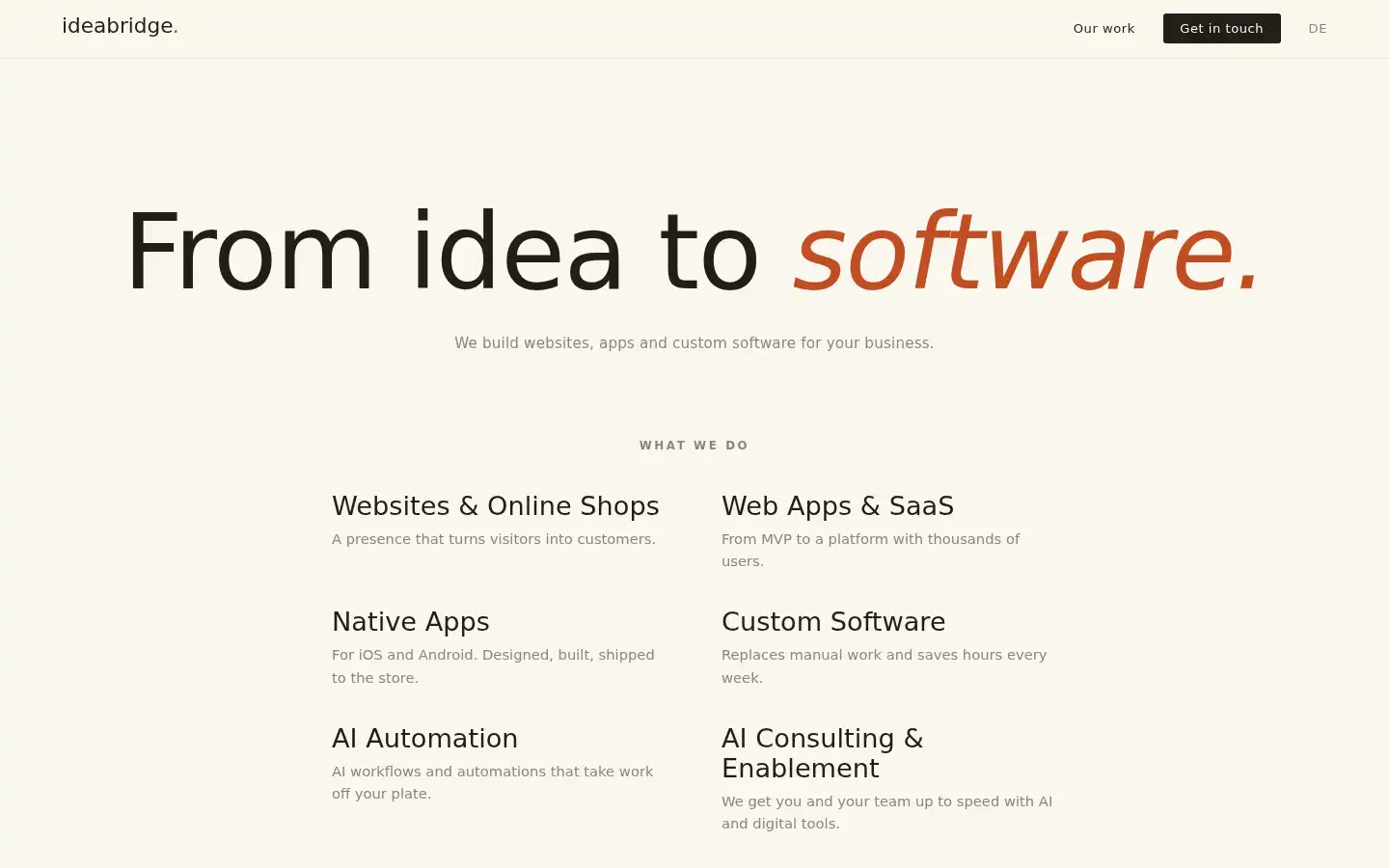 Screenshot of ideabridge.de
