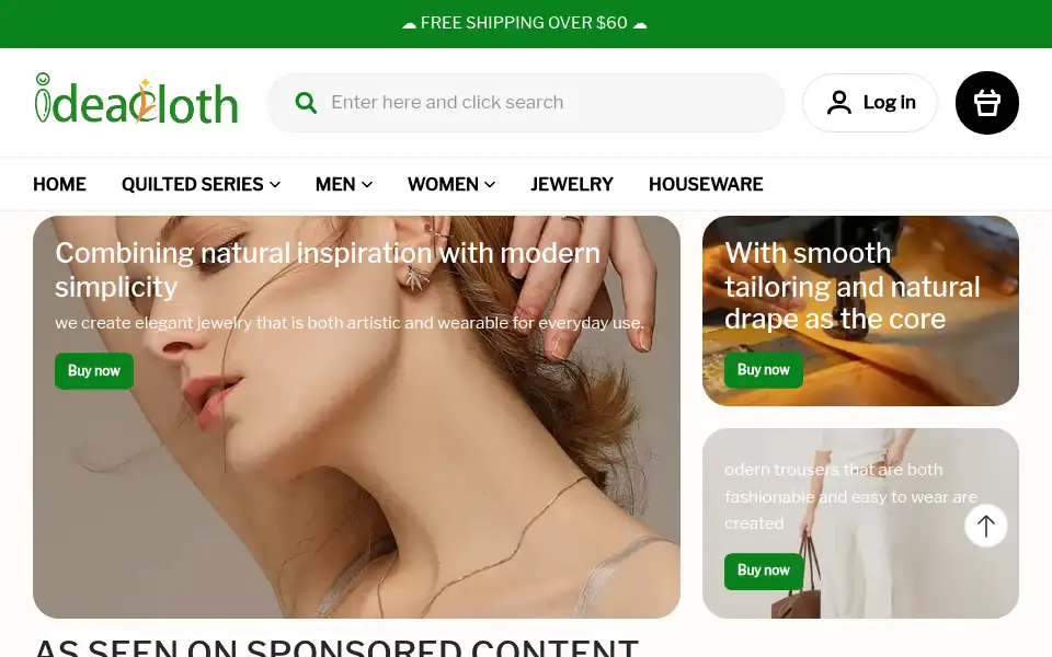 Screenshot of ideacloth.com
