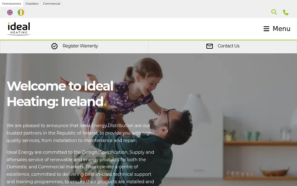 Screenshot of idealboilers.ie
