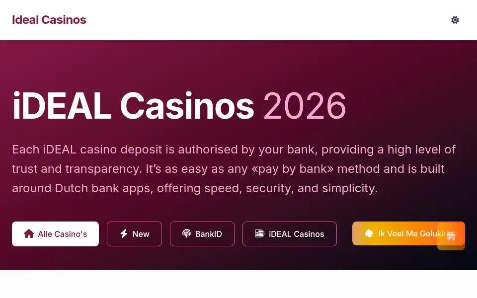 Screenshot of idealcasinos.co.com