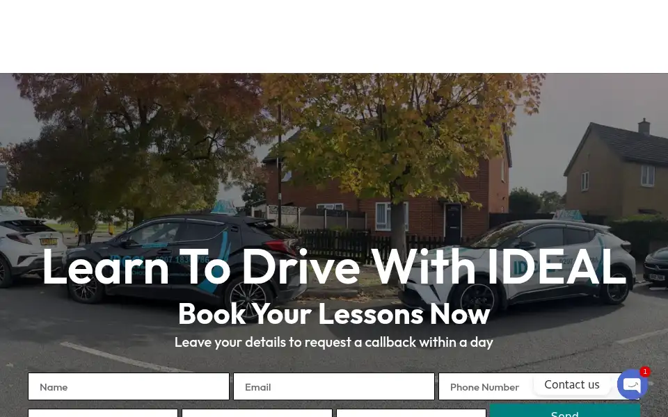 Screenshot of idealdrivingschools.co.uk