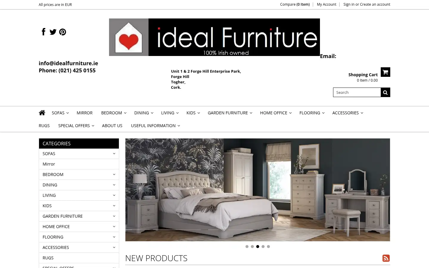 Screenshot of idealfurniture.ie