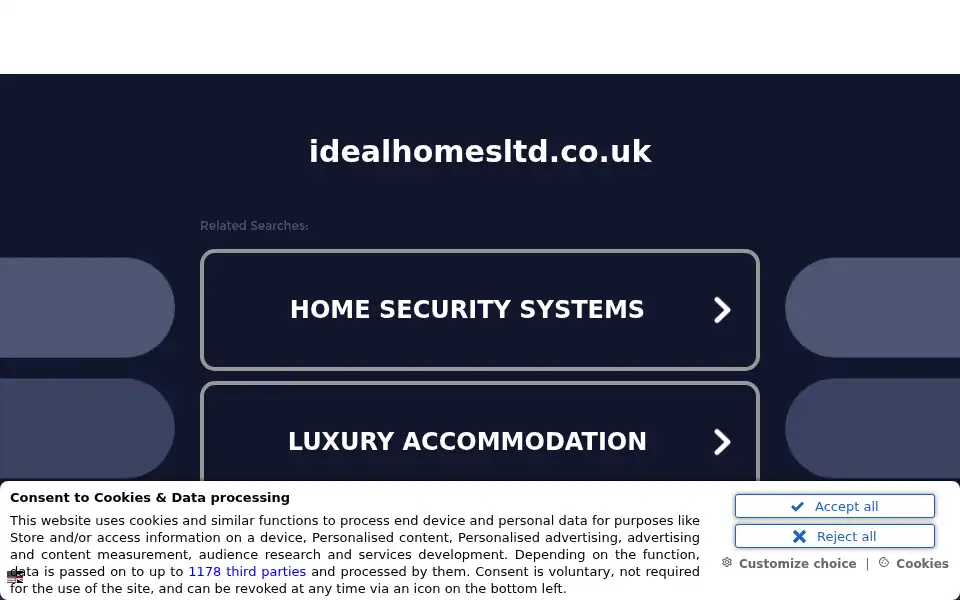 Screenshot of idealhomesltd.co.uk