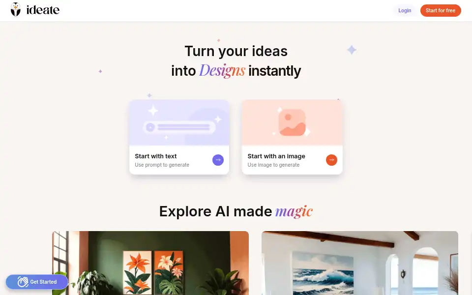 Screenshot of ideate.foyr.com