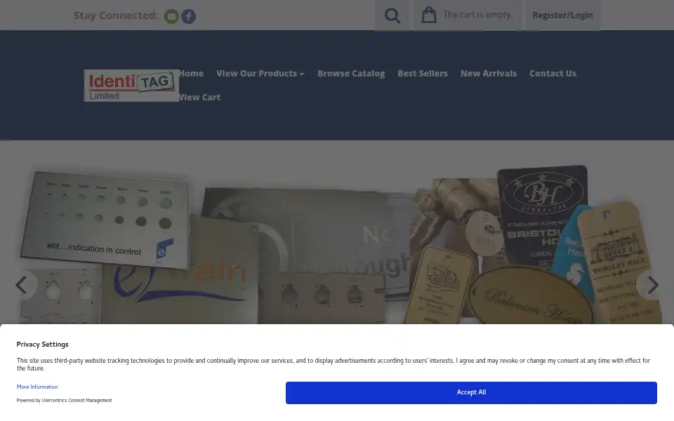 Screenshot of identitag.co.uk