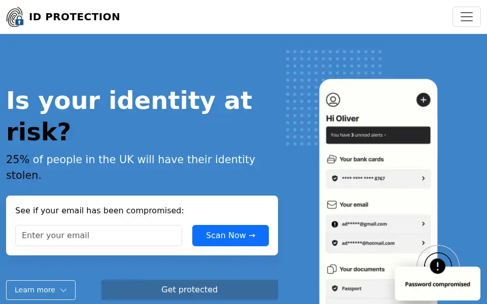 Screenshot of identity-protection.co.uk