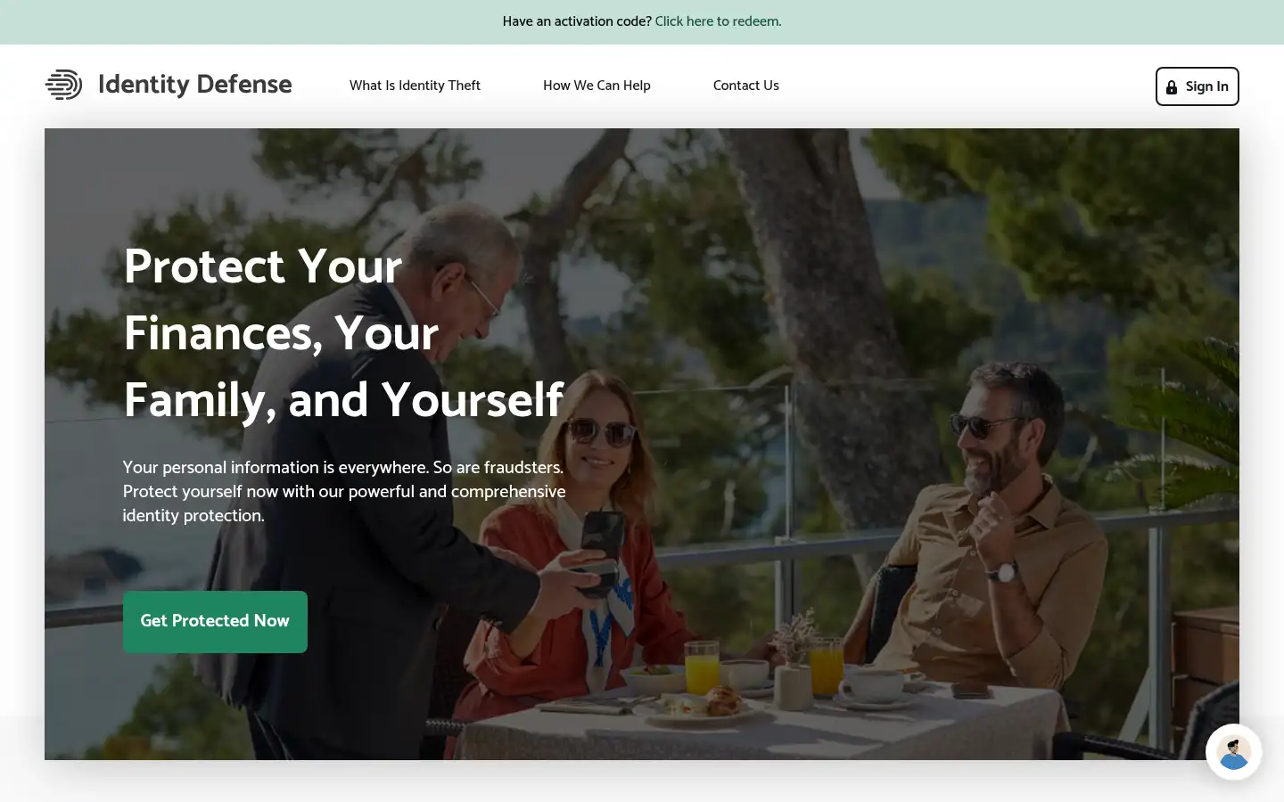 Screenshot of identitydefense.com