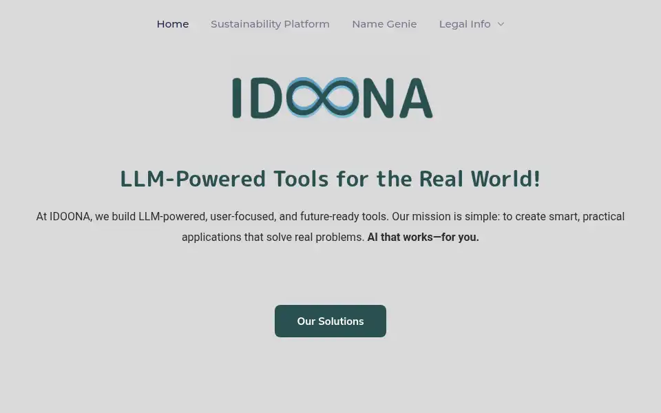 Screenshot of idoona.eu