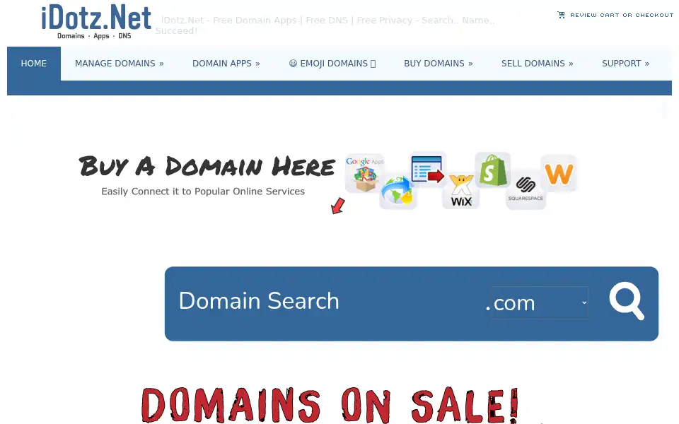 Screenshot of idotz.net