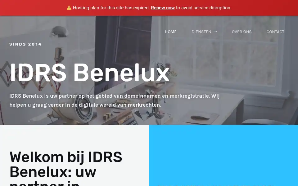 Screenshot of idrsbenelux.com