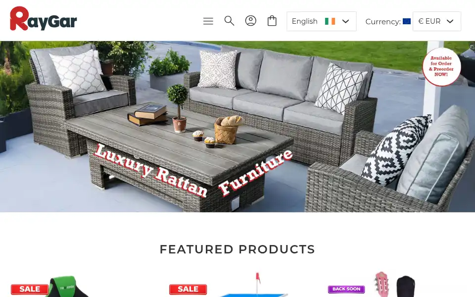 Screenshot of ie.raygardirect.com