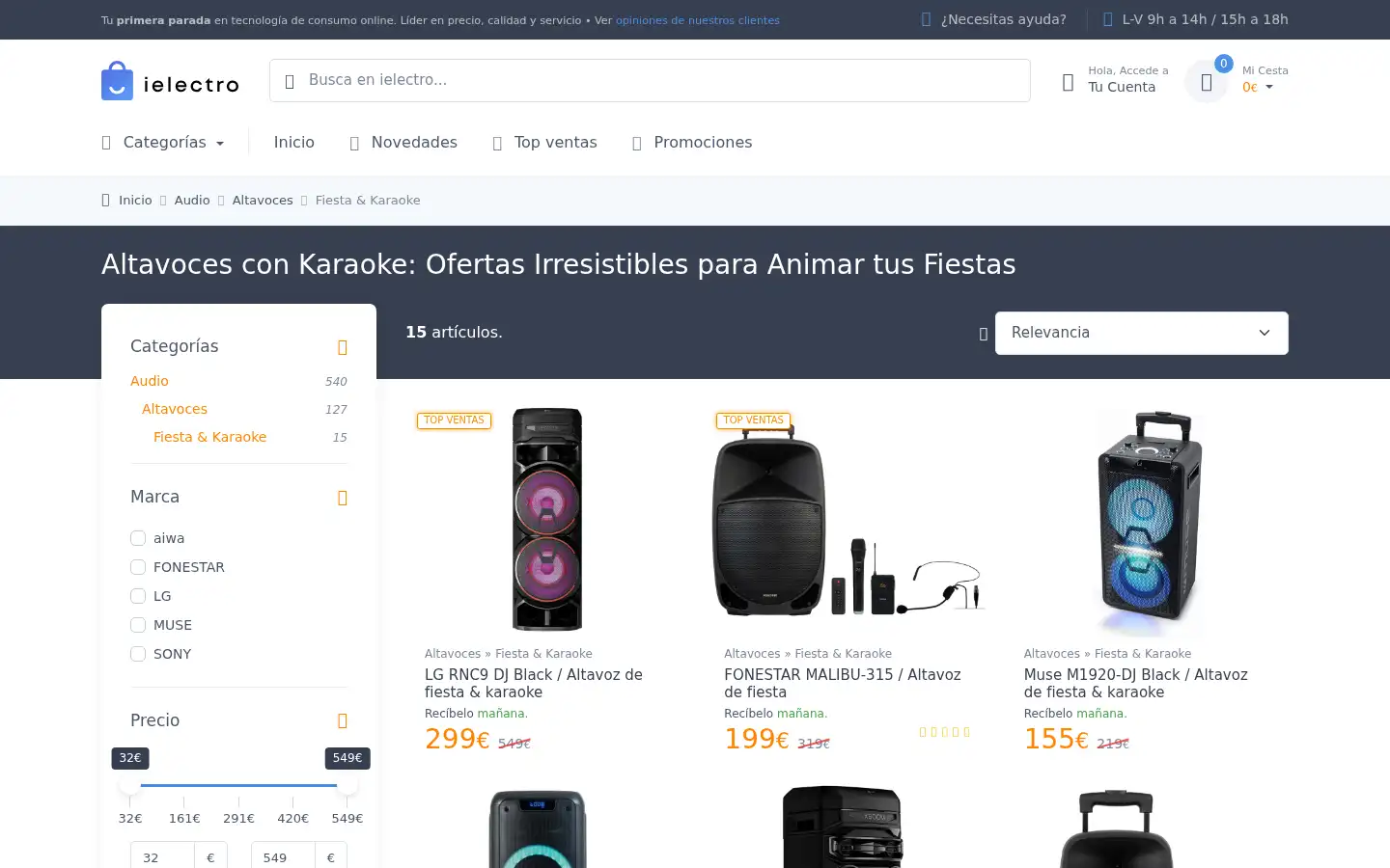 Screenshot of ielectro.es