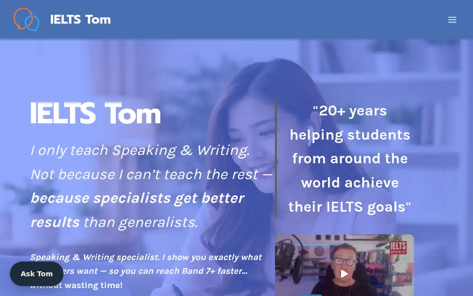 Screenshot of ieltstom.com
