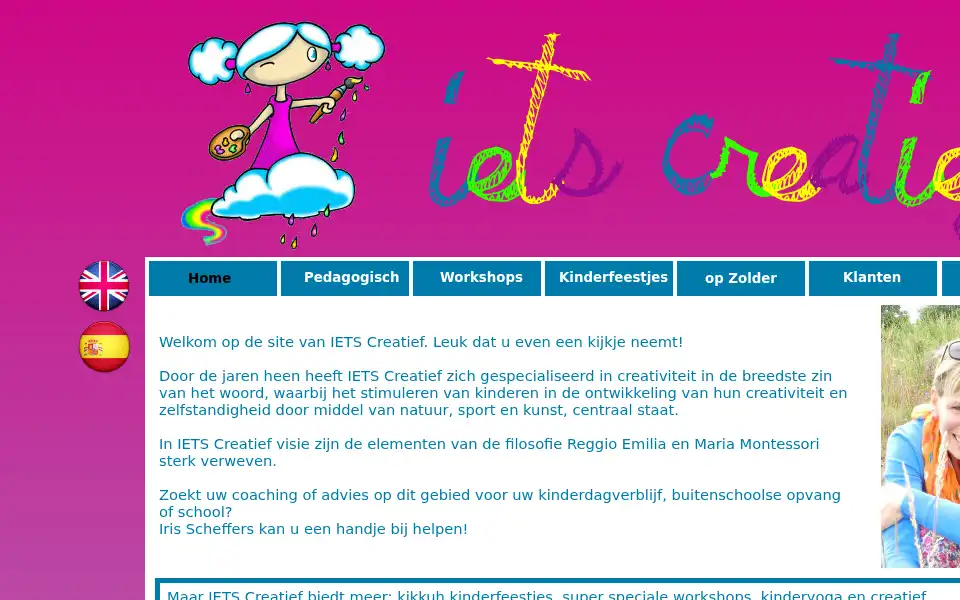 Screenshot of ietscreatief.nl