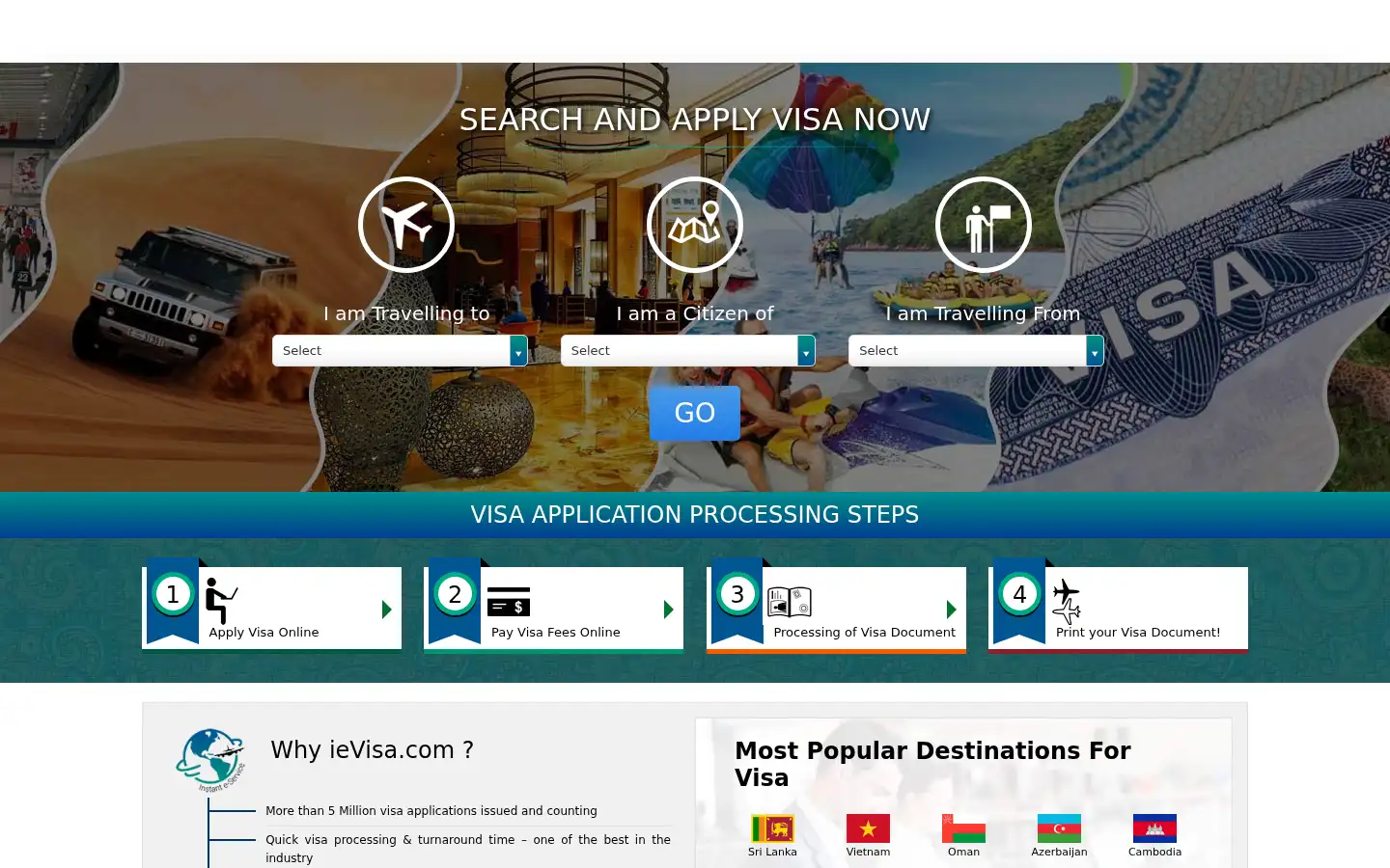 Screenshot of ievisa.com