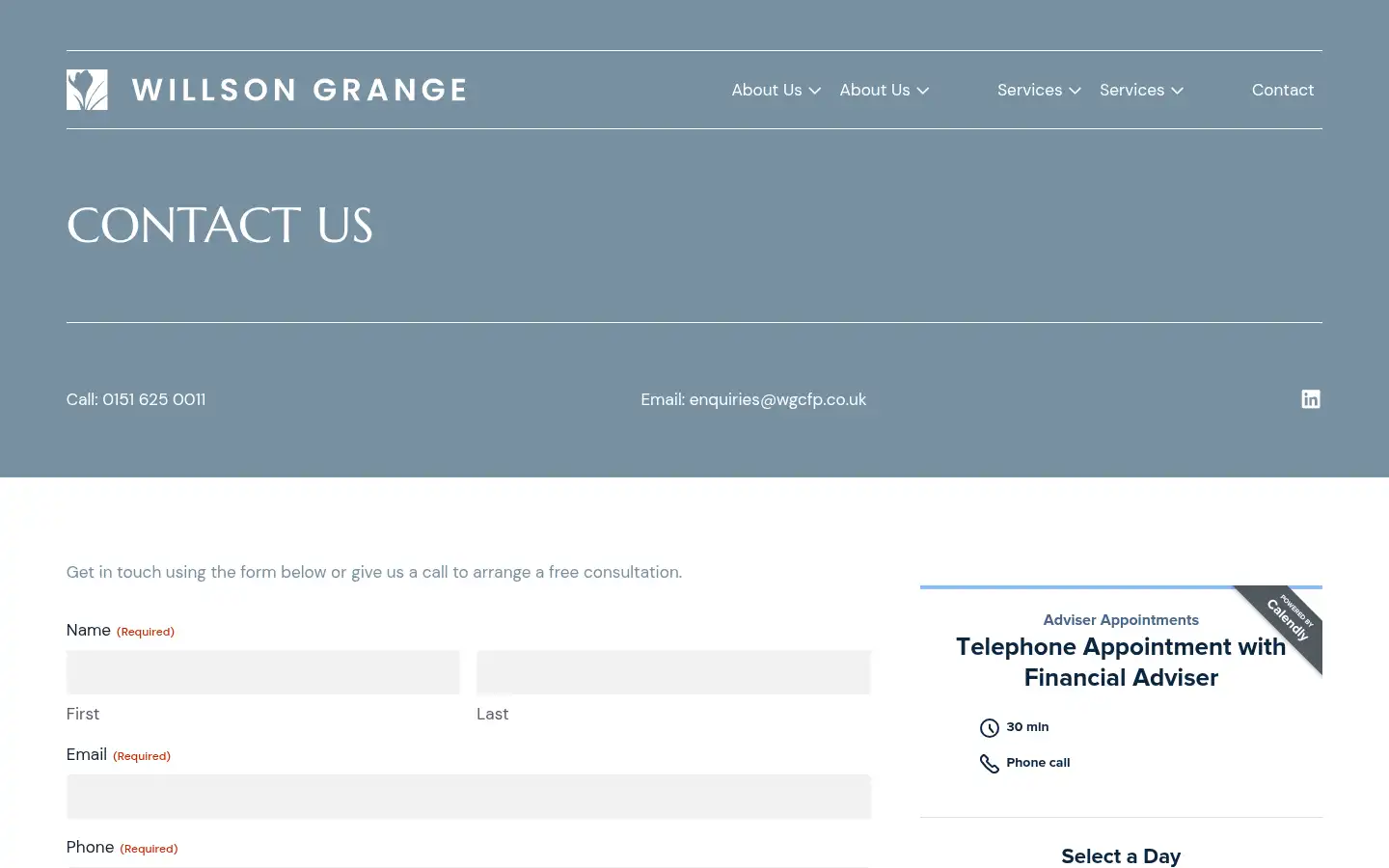 Screenshot of ifa.willsongrange.co.uk