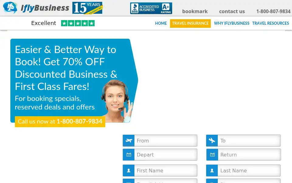 Screenshot of iflybusiness.com