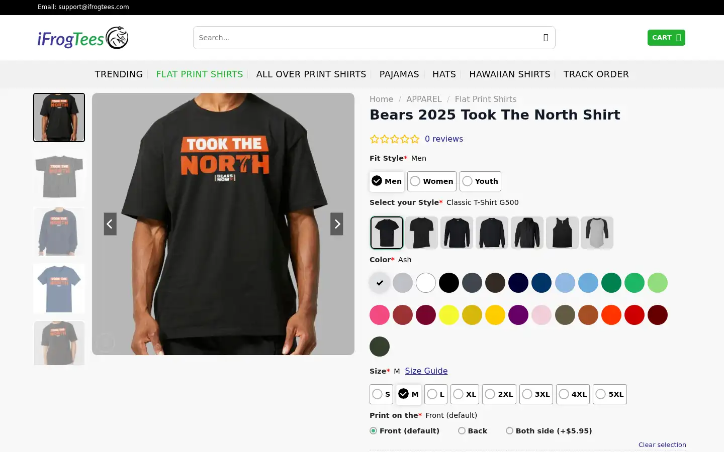 Screenshot of ifrogtees.com