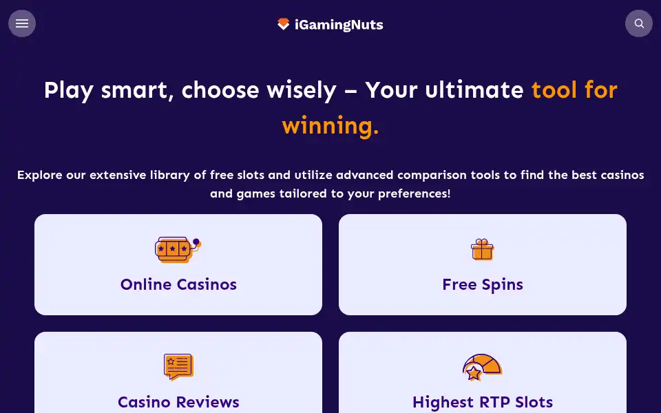 Screenshot of igamingnuts.com