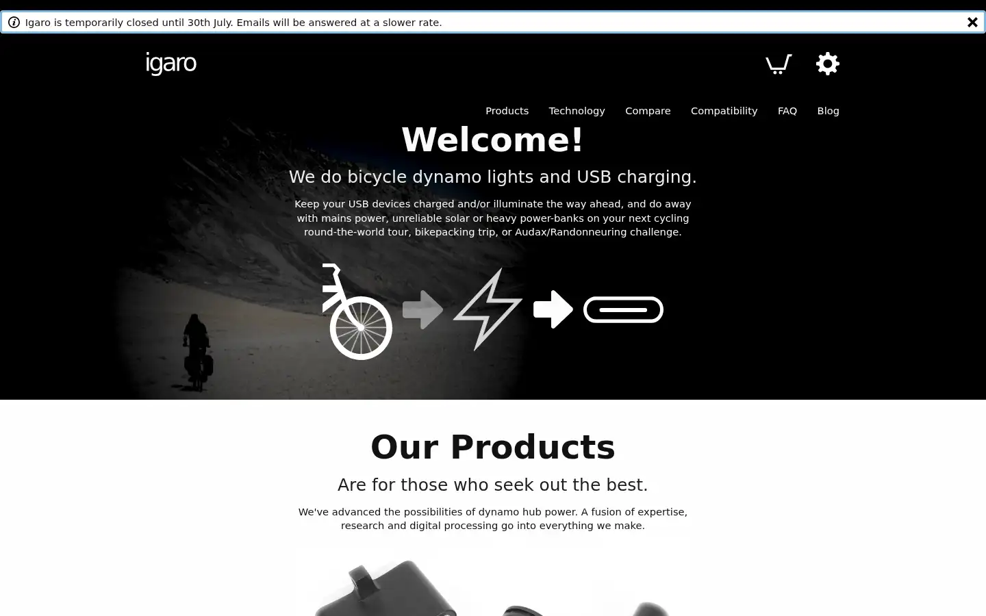 Screenshot of igaro.com