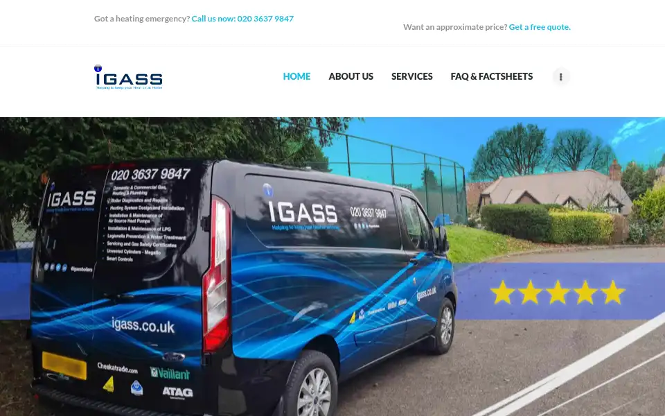 Screenshot of igass.co.uk