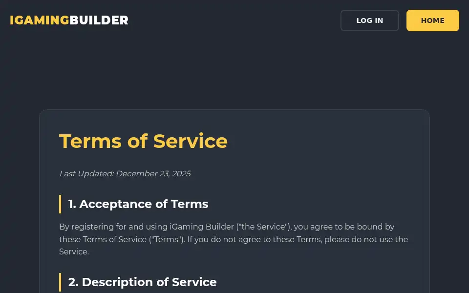 Screenshot of igbuilder.com