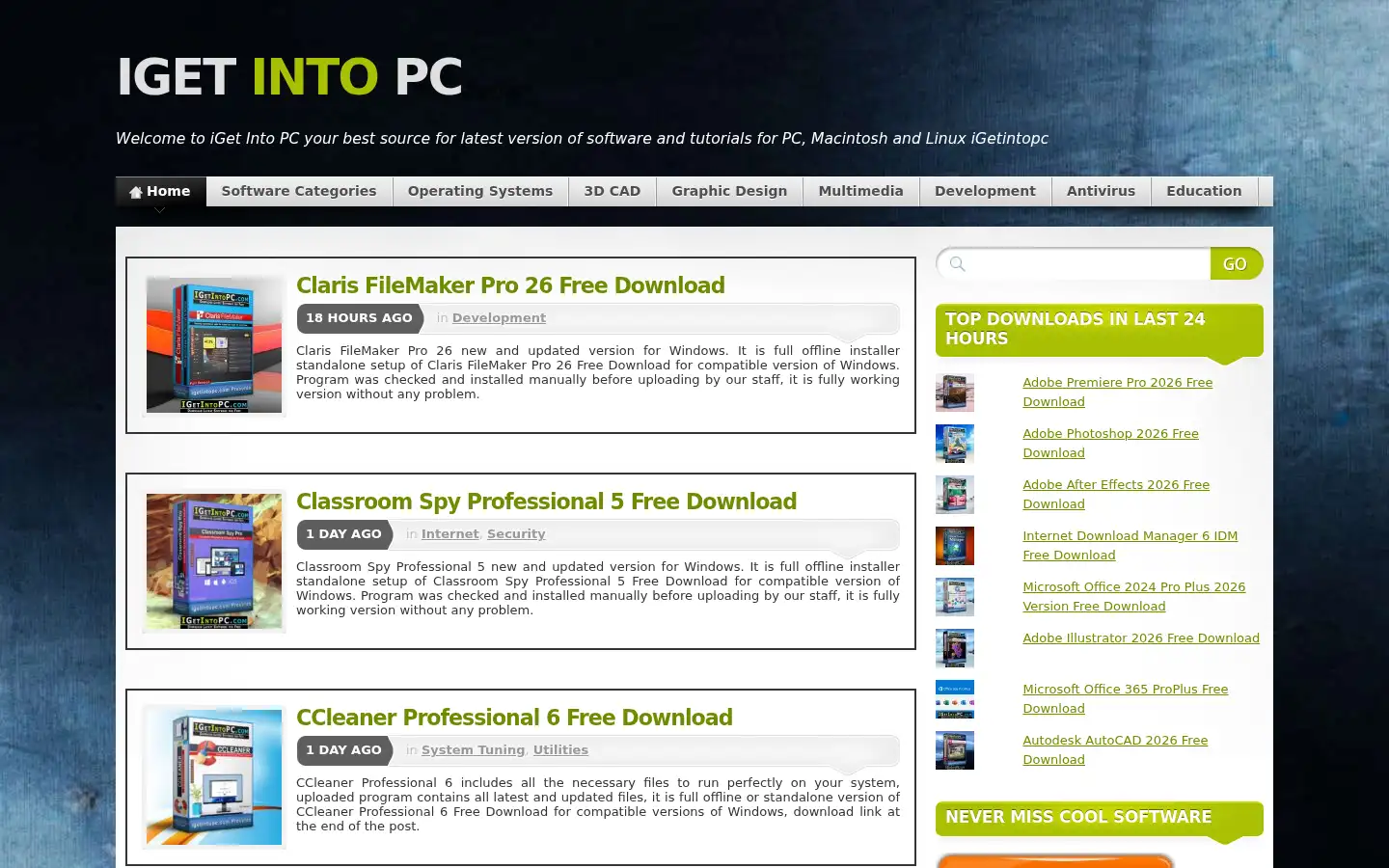 Screenshot of igetintopc.com