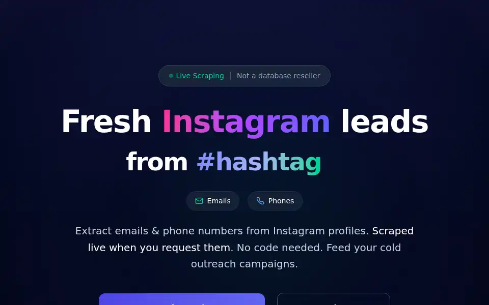 Screenshot of igleads.ai