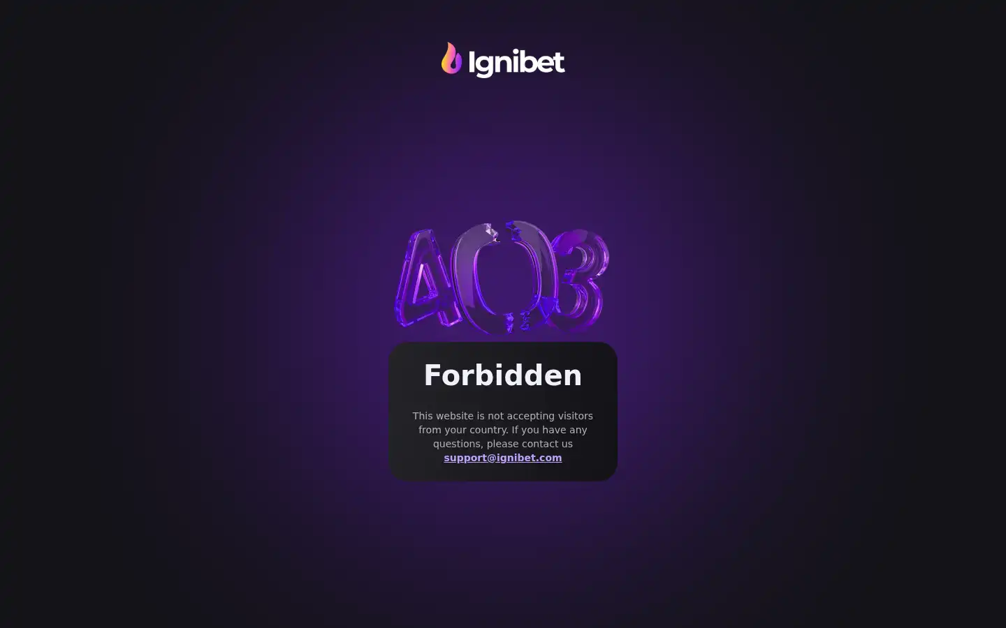Screenshot of ignibet.io